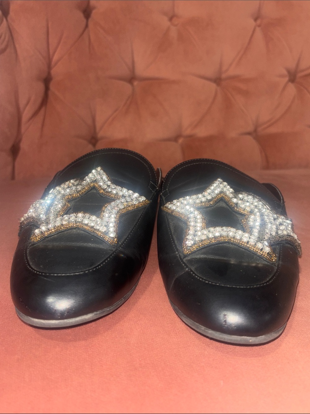 Circus sam Edelman Pelham mules  shooting star embellished flats faux leather 11 - Picture 2 of 12